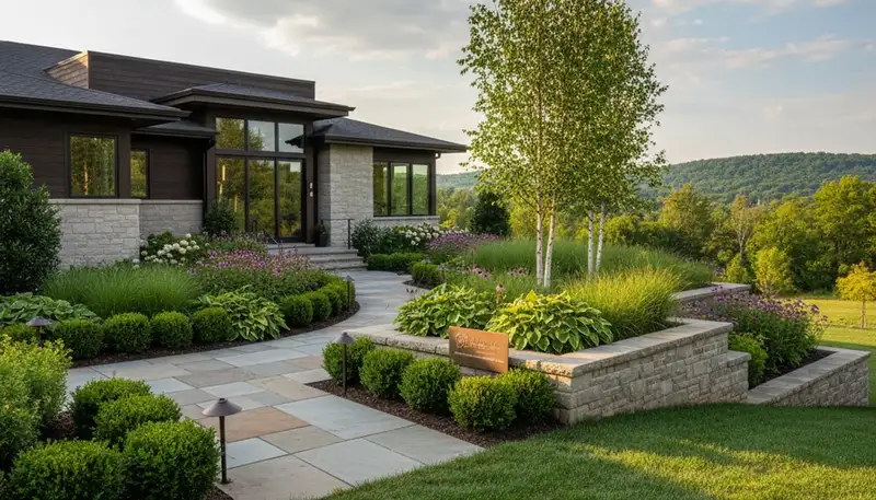 Landscaping crew serving Dayton, OH with professional lawn care and landscape maintenance