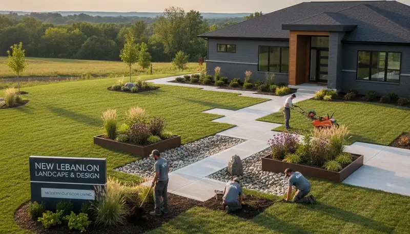 Landscaping crew serving Dayton, OH providing professional yard maintenance and outdoor care