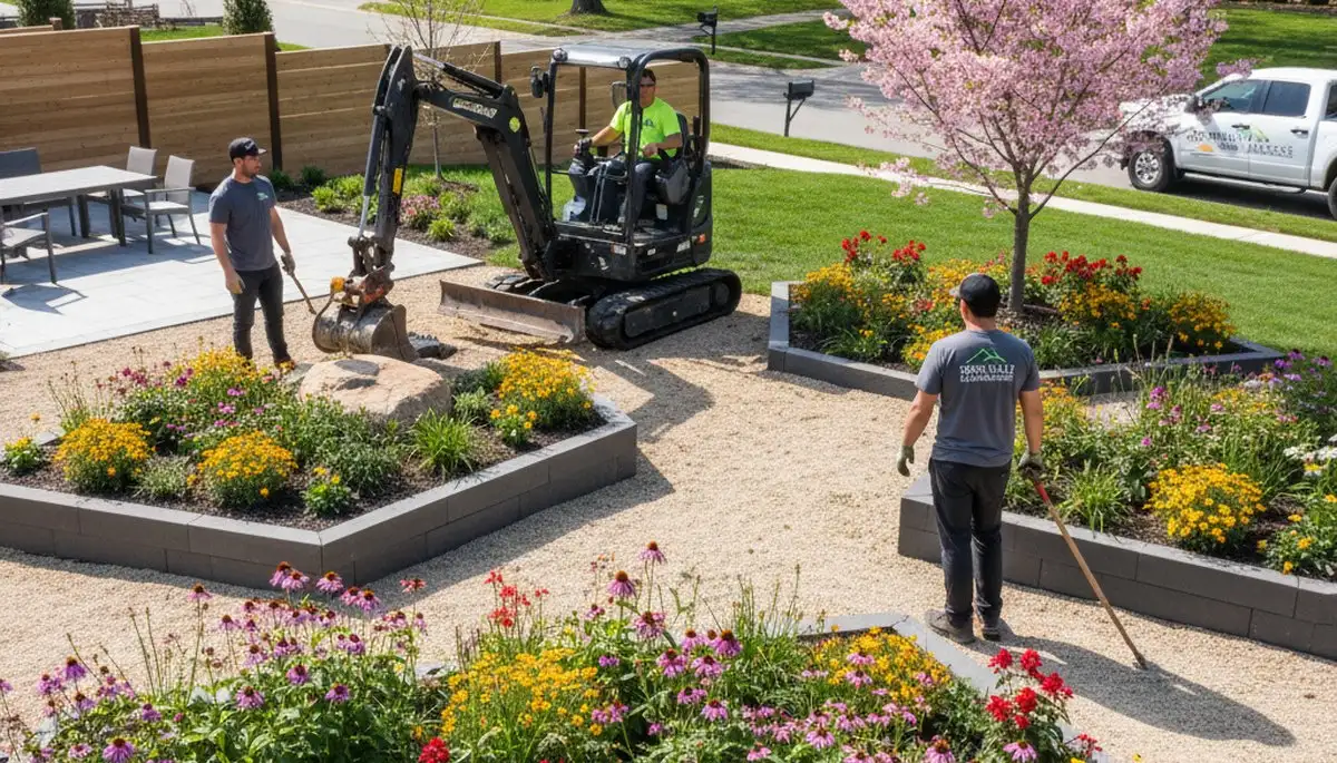 Landscaping team serving Dayton, OH with professional lawn and landscape maintenance