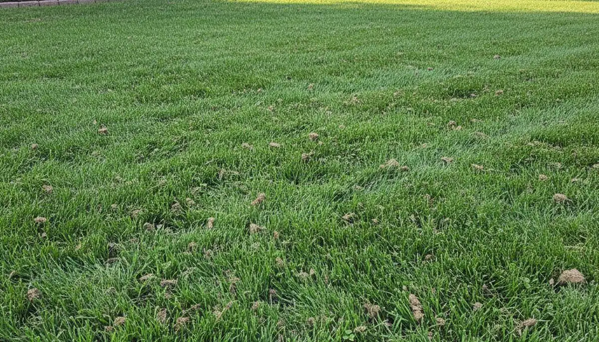 Dayton OH lawn recovering after professional aeration by Chop Chop Landscaping showing greener, denser turf